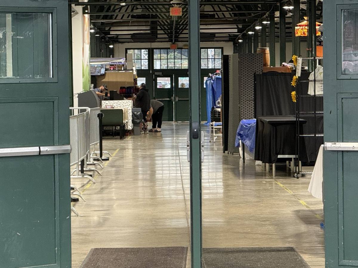 Doorway into the enclosed E Shed